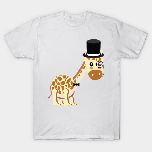 Gentleman Giraffe T-Shirt by mrsmauve